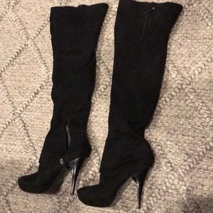 Black Guess thigh high boots - sz 8